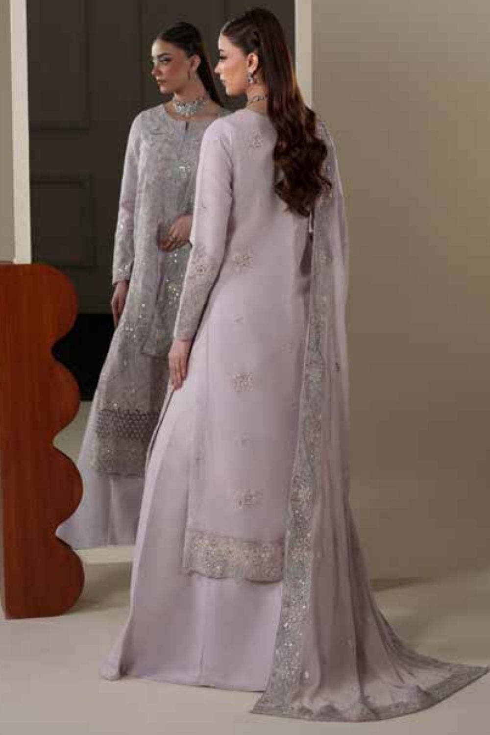 Emaan Adeel Nouvelle 3 Piece Unstitched Embroidered Luxury Chiffon Suit MIRA