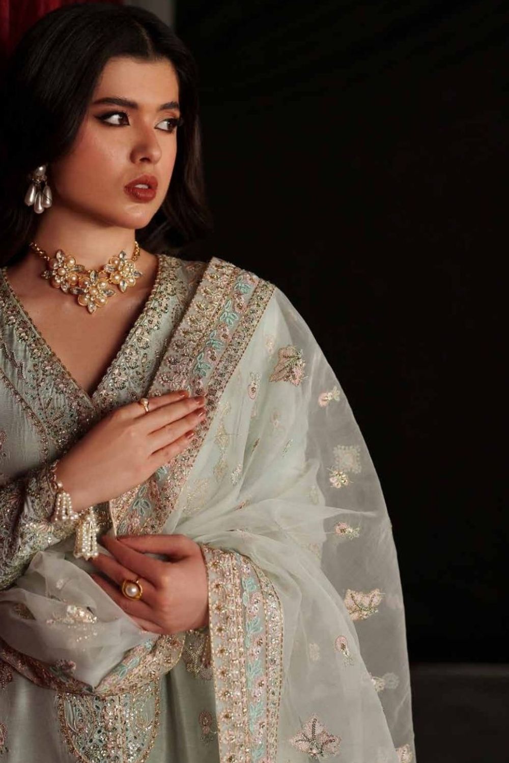 Emaan Adeel Verve Silk Edit'26  3 Piece Unstitched Embroidered Suit VENEZIA