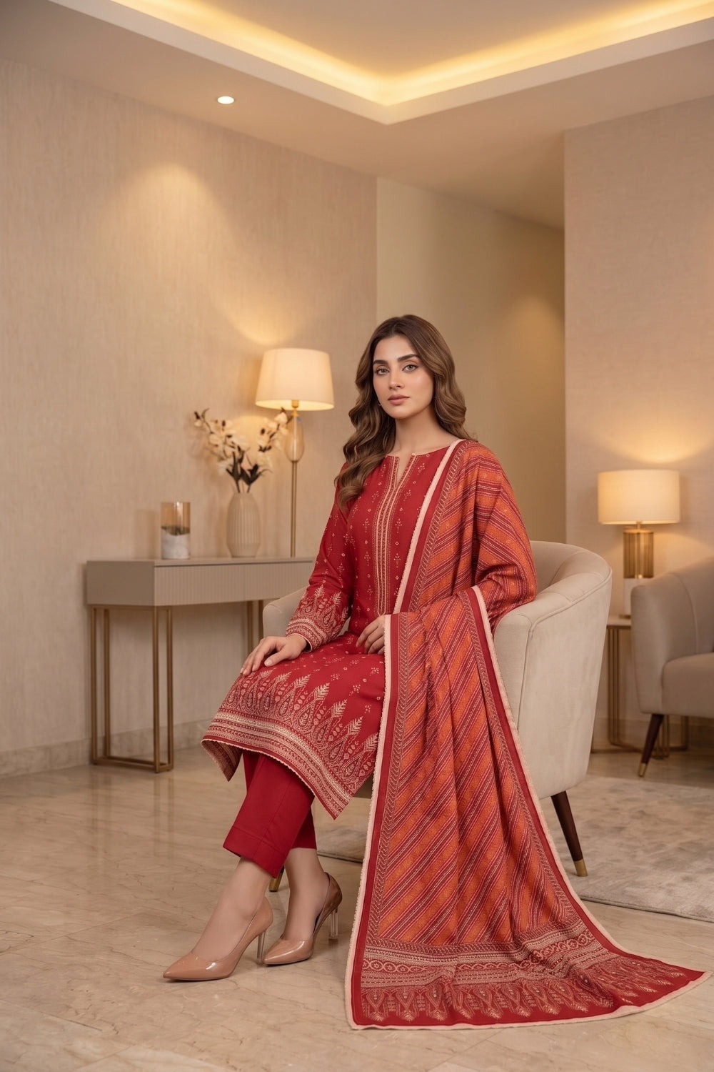 Mushtaq 3Pcs Unstitched Cotton Suit Hiba Collection Desgin - 3