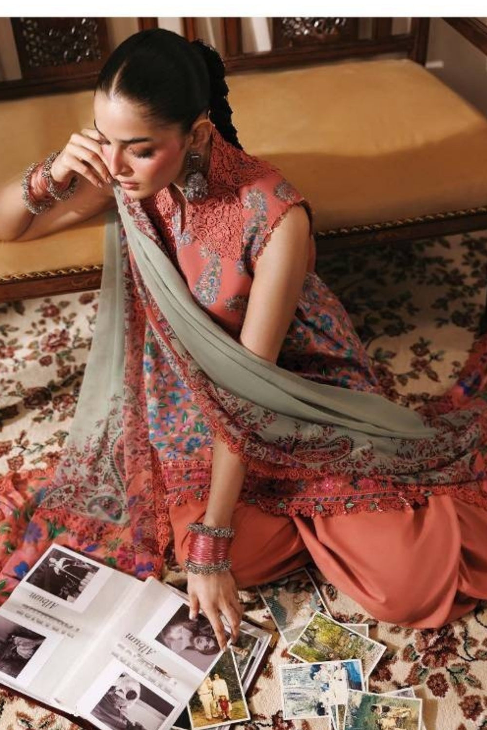 Maria B 3 Piece Unstitched Printed Suit MB-CUSV15-10B