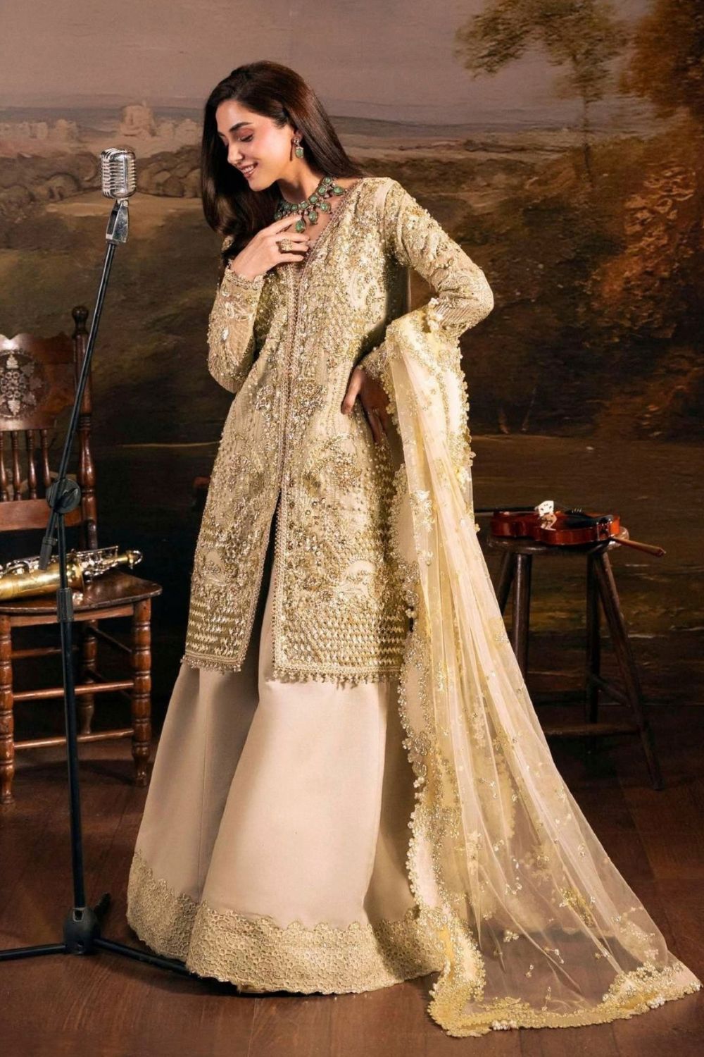 Elaf Premium Serenade 3 Piece Unstitched Embroidered EHM-01 OPERA