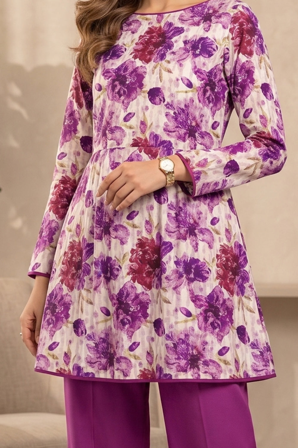 2Pcs Unstitched Printed Khaddar Mahira Collection Desgin - 3