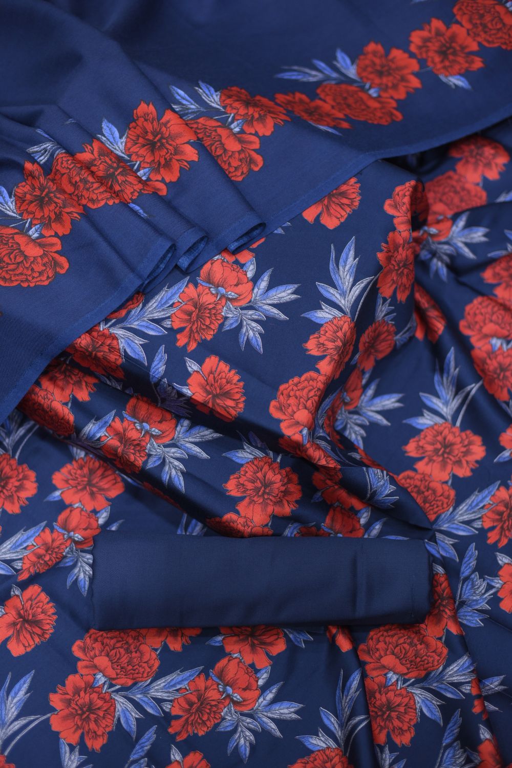 3Pcs Printed marina with wool Shawl Degsin - 26