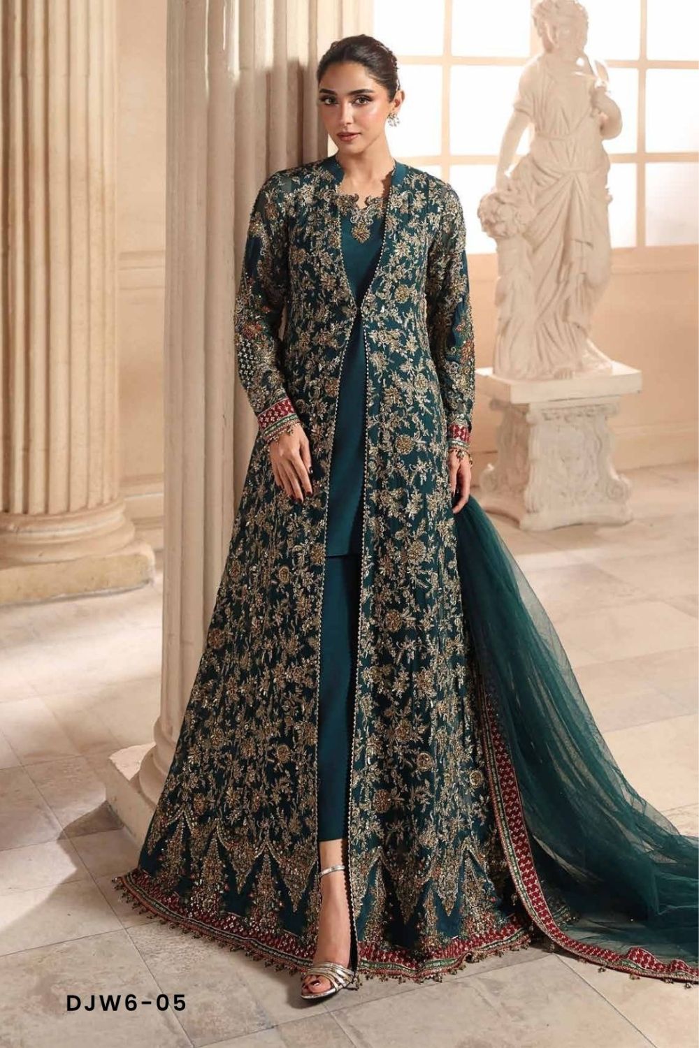 Charizma Dastan-e-Jashan 3 Piece Unstitched Embroidered Luxury Chiffon Suit DJW6-05