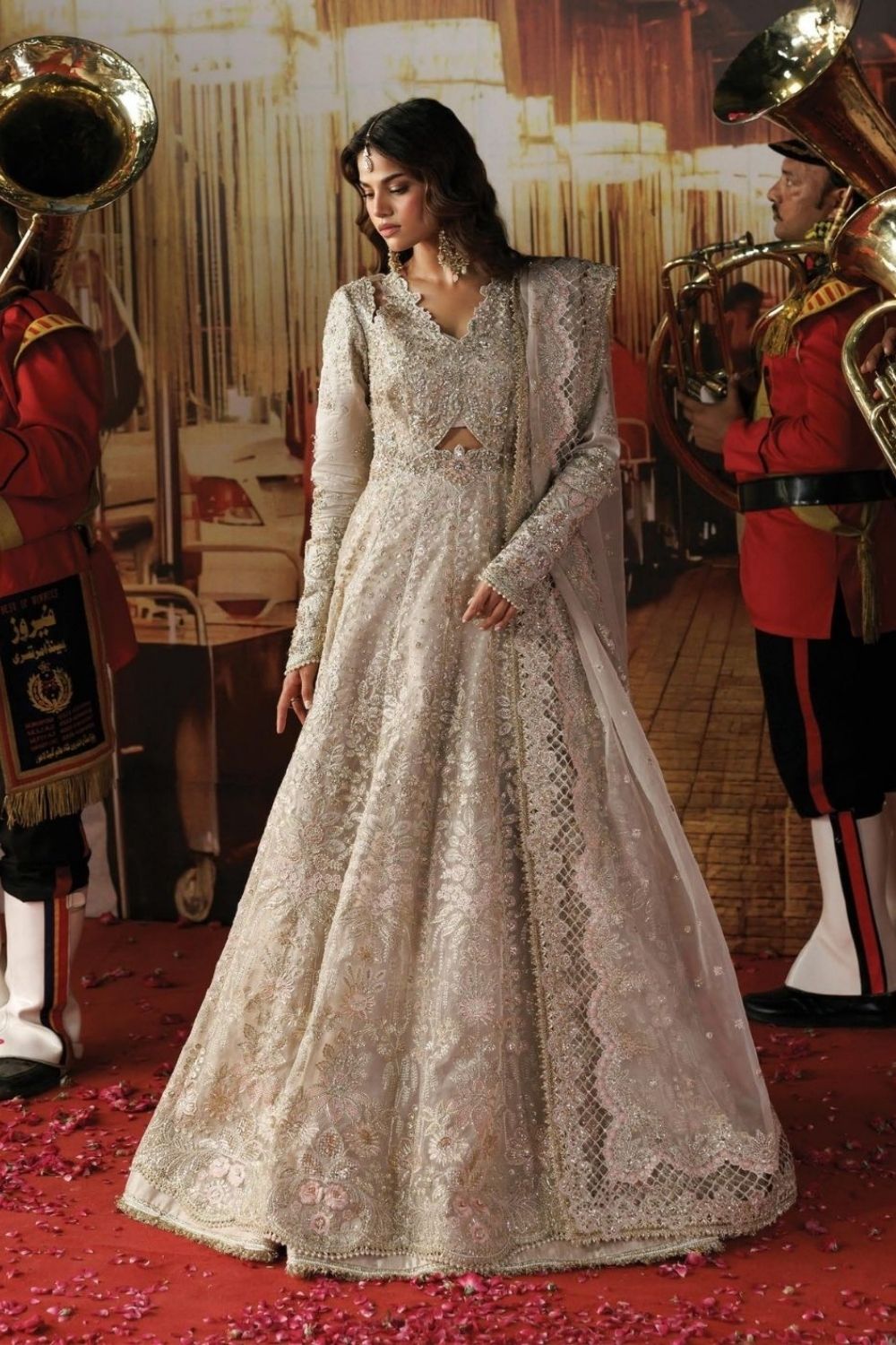 Afrozeh Shehnai Wedding Formals'26  3 Piece Unstitched Embroidered Suit Mannat