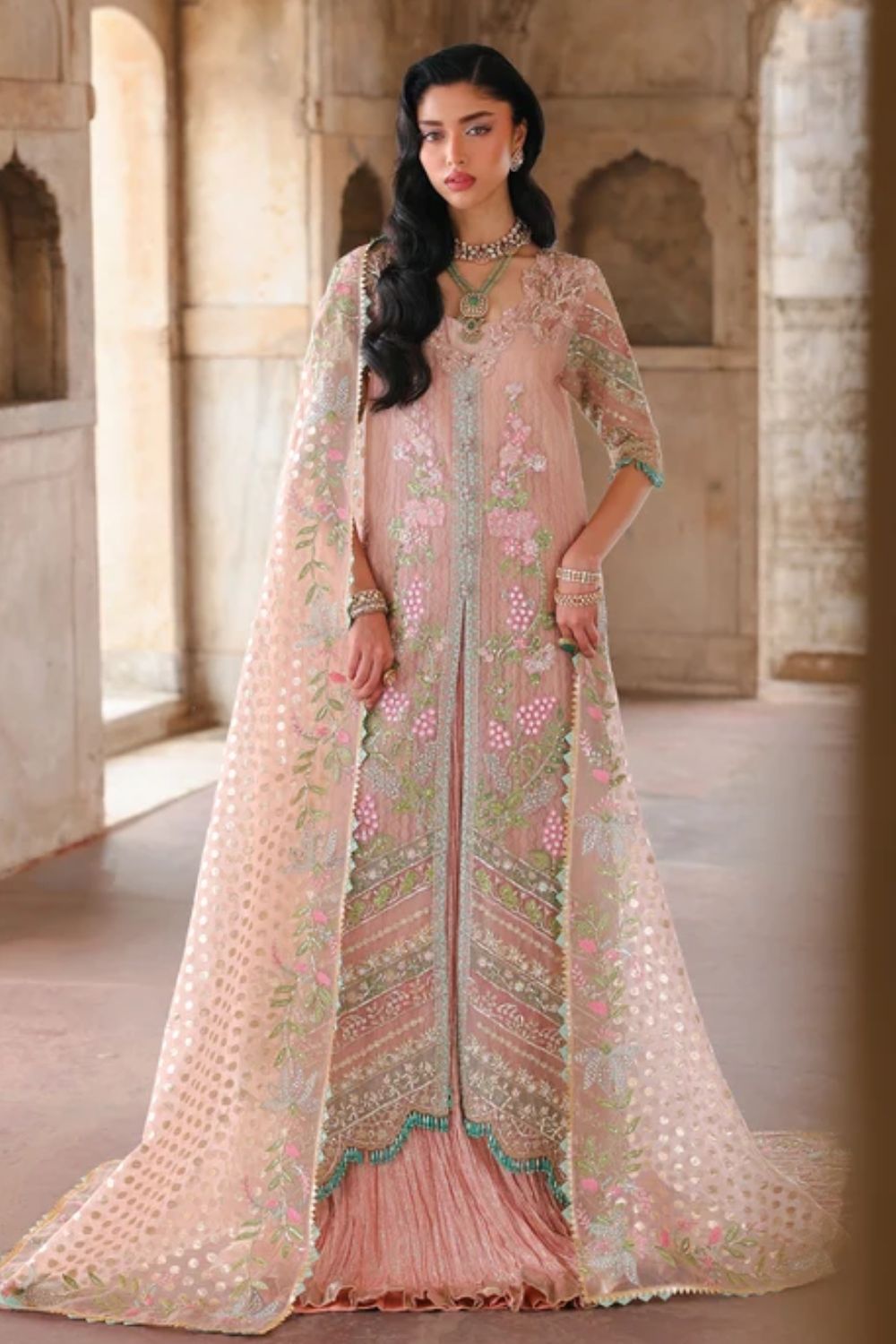Saira Shakira Unstitched Wedding Collection ZINNIA - Pink