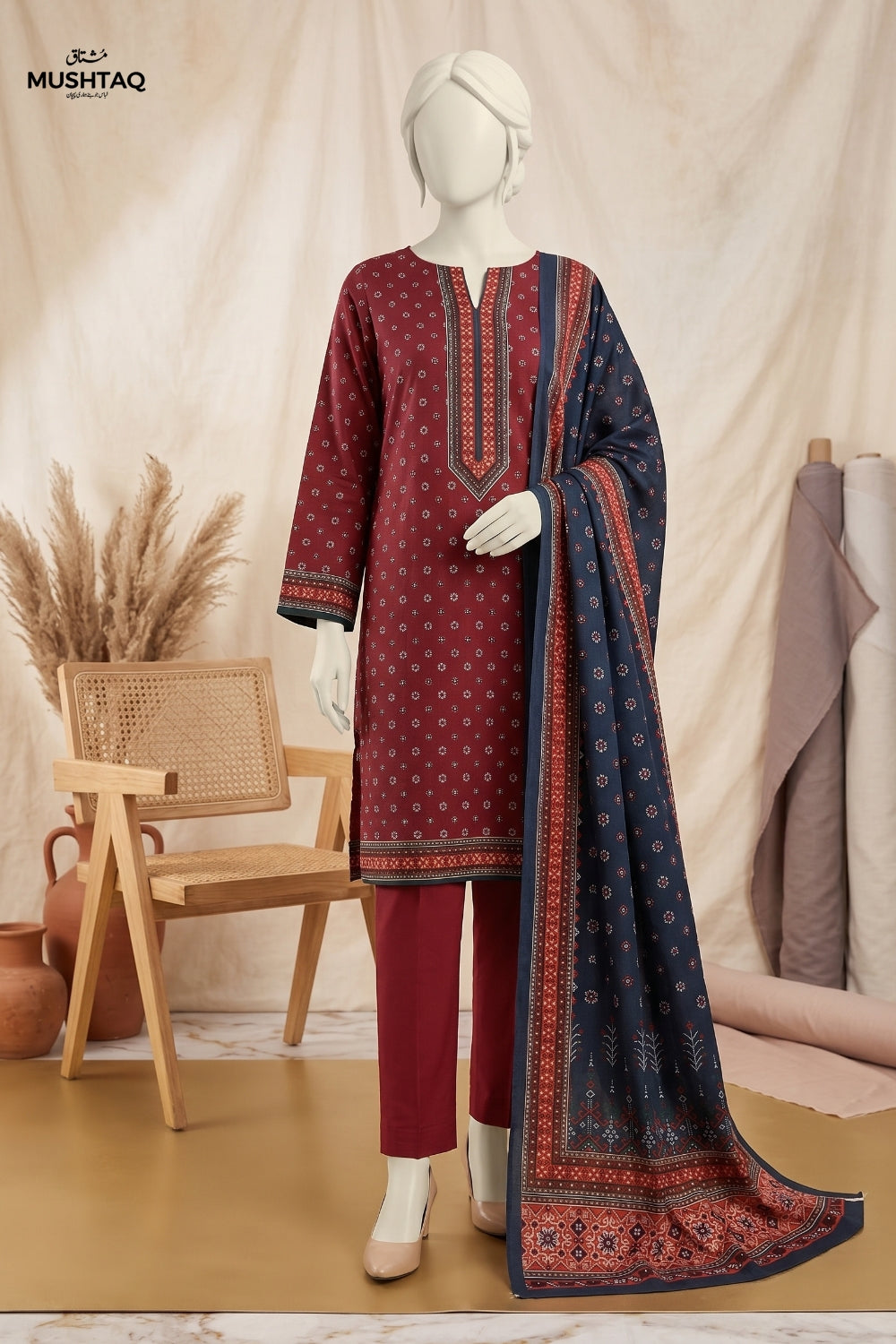 Mushtaq Zahra Collection 3Pcs Unstitched Printed Lawn Desgin - 5