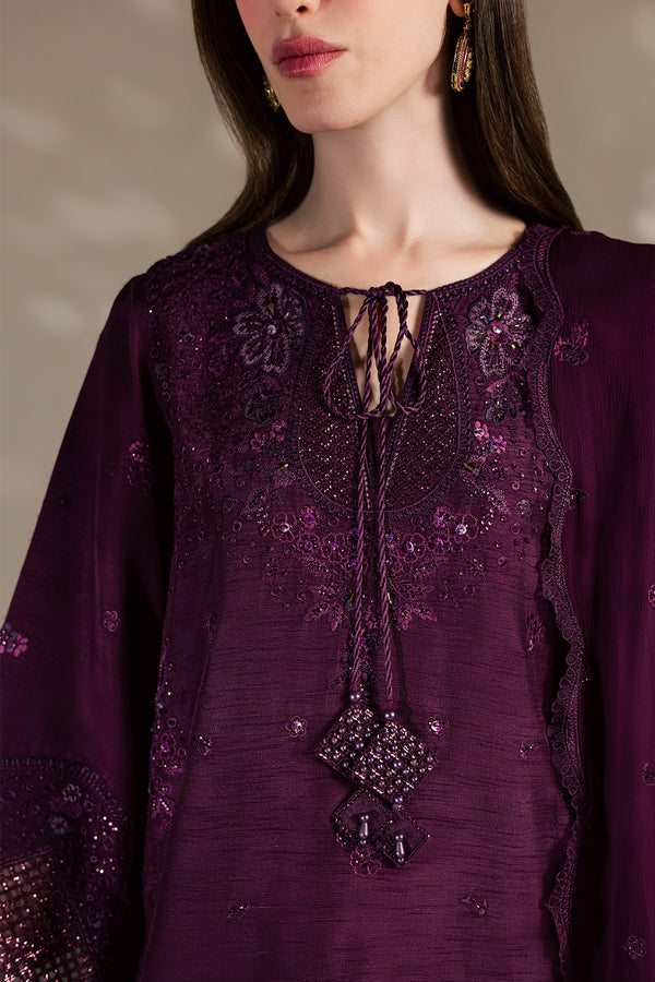 Nureh  3 Piece Silk Unstitched Embroidered Collection S-36