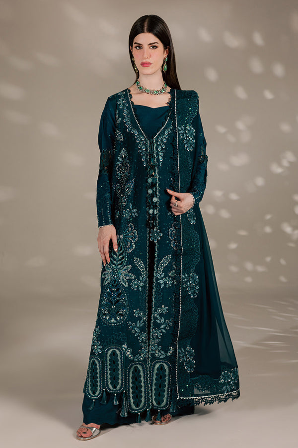Nureh  3 Piece Silk Unstitched Embroidered Collection S-33