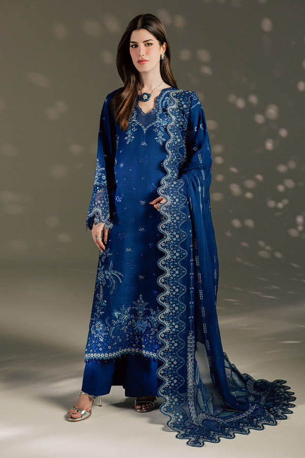Nureh  3 Piece Silk Unstitched Embroidered Collection S-34