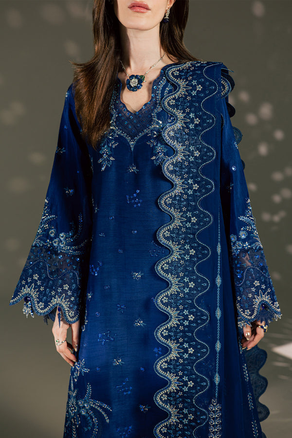 Nureh  3 Piece Silk Unstitched Embroidered Collection S-34